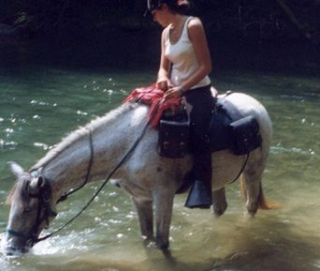 Pbaños a caballo en la naturaleza en el 64 